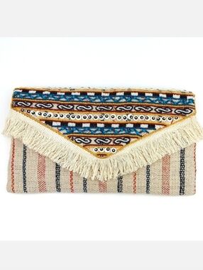 Roller Rabbit Beaded Envelope Clutch